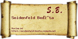 Seidenfeld Beáta névjegykártya